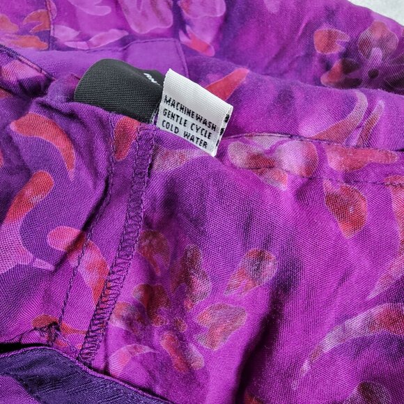On The Plus Side by Making It Big Purple Patchwork Floral Long Sleeve Tunic 4X - Picture 10 of 10